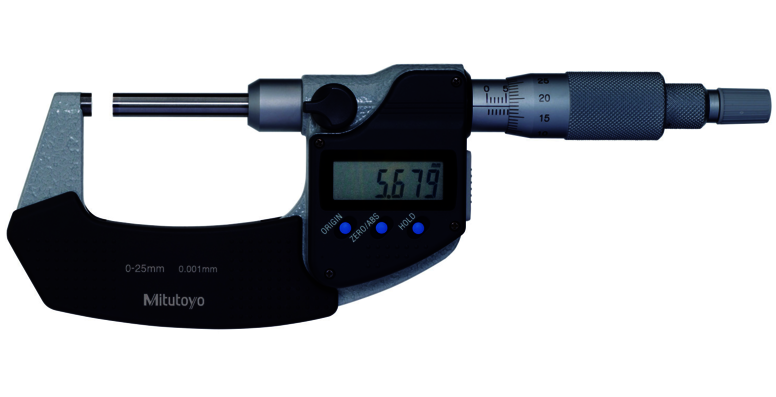 Mitutoyo Digimatic külső mikrométer nem-forgó orsóval és racsnival, 25-50 mm, 0.001 mm (406-251-30) termék fő termékképe