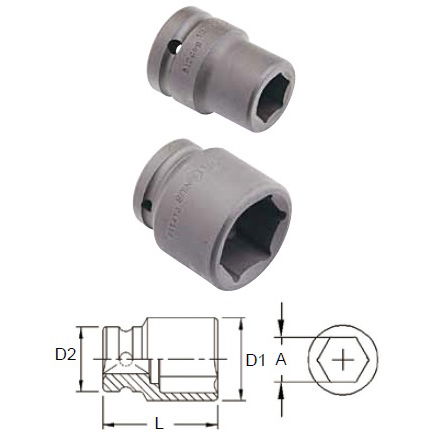 Genius Tools 645229 3/4"-os 6 lapú gépi dugókulcs fej, 29 mm termék fő termékképe