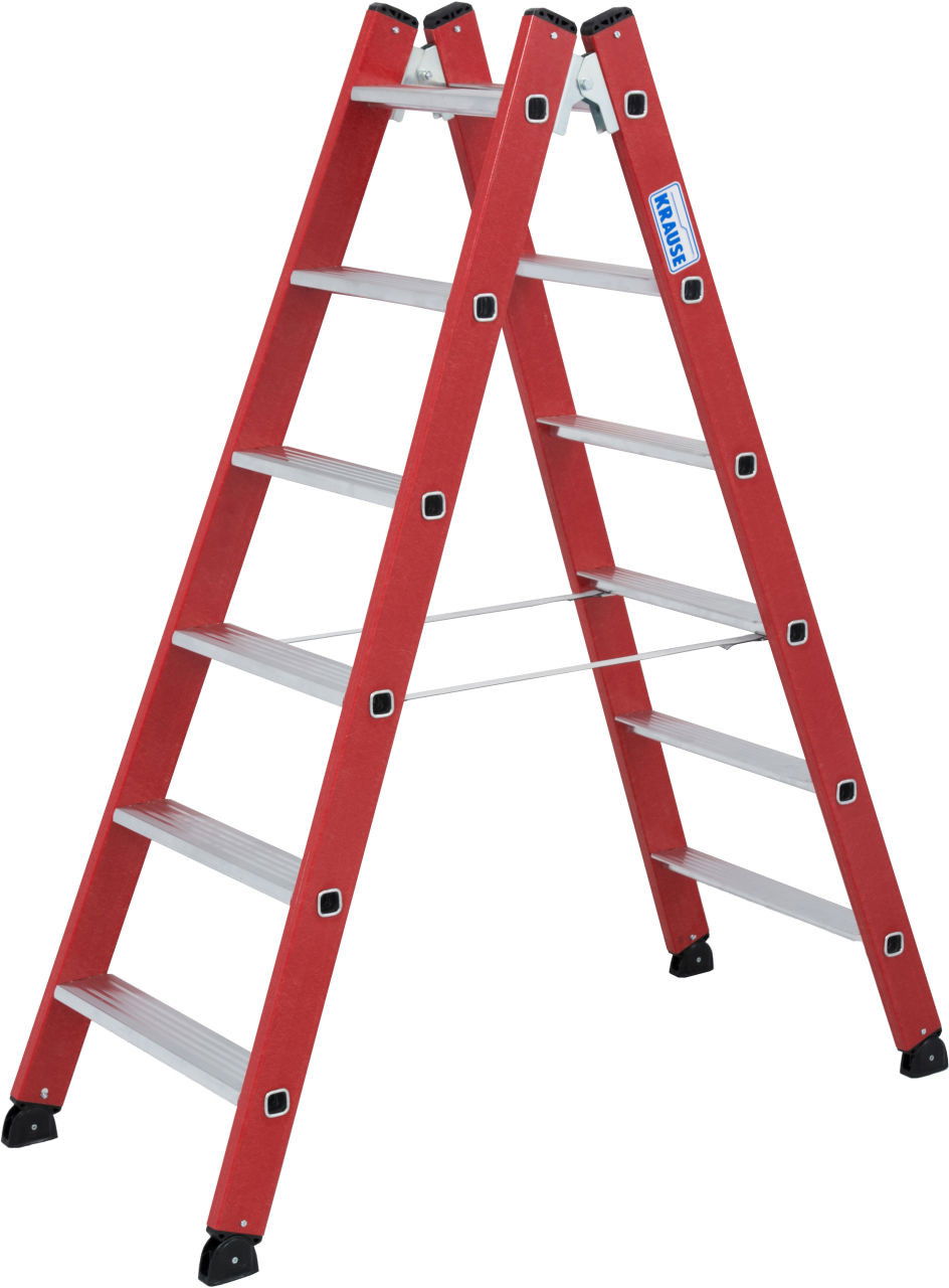 Krause Két oldalon járható lépcsőfokos műanyag állólétra, 2x6 fokos termék fő termékképe