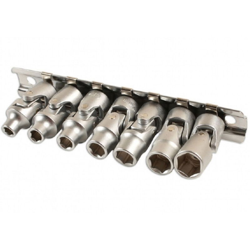 Laser Tools LAS-7024 1/4"-os 6 lapú dugókulcs készlet, csuklós, 7 részes termék fő termékképe